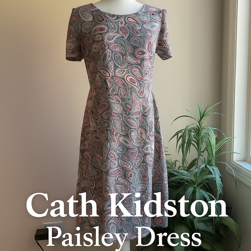✅NWOT✅Cath Kidston Paisley Print Short Sleeve Dress – UK 14 / US 10